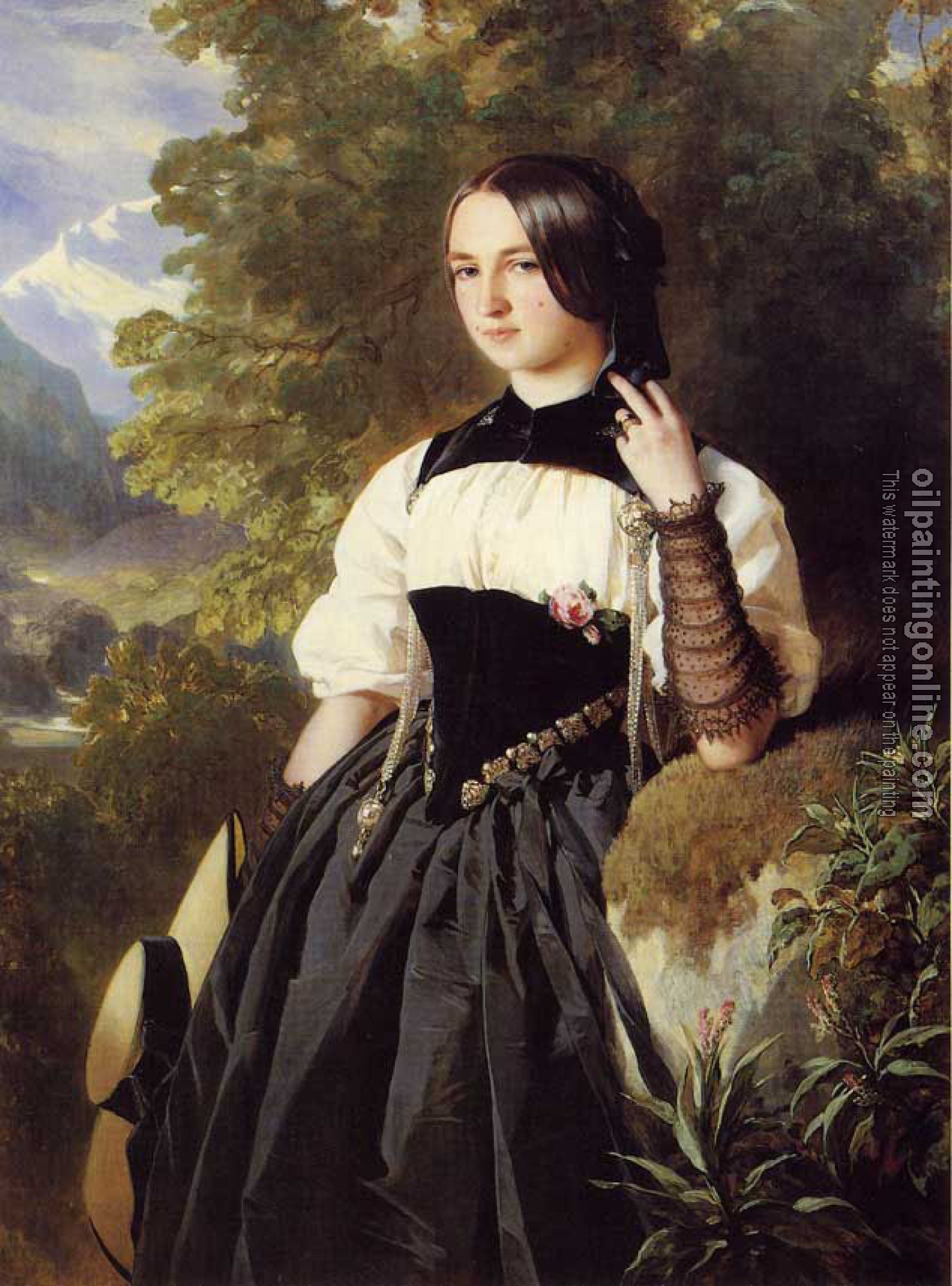 Winterhalter, Franz Xavier - A Swiss Girl from Interlaken